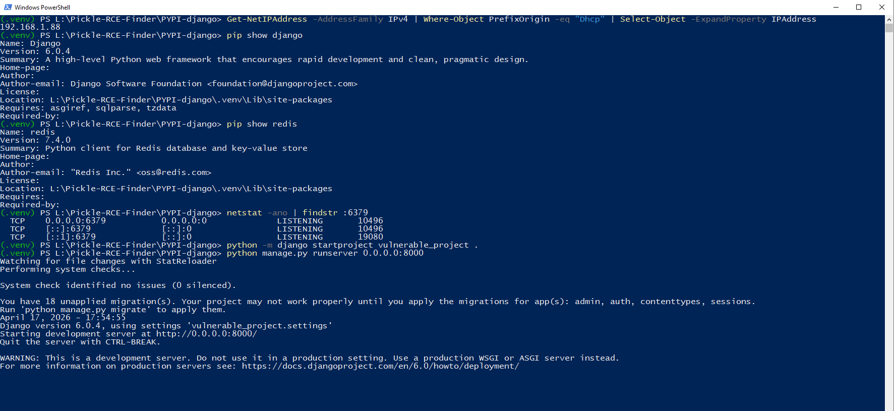Server running